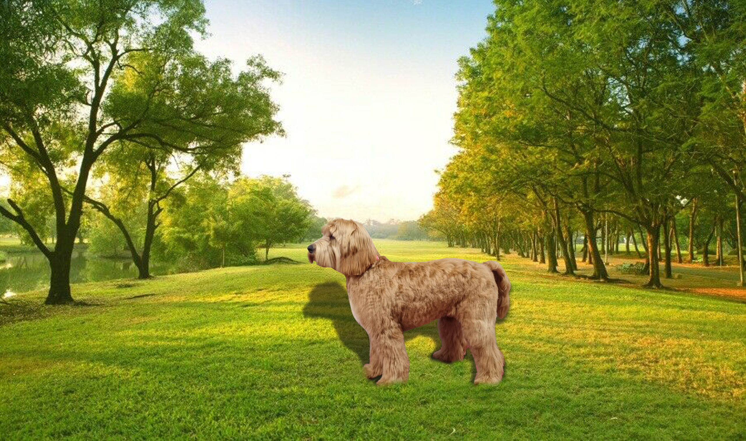 Image Maddie Cameron with inserted background with grass and trees