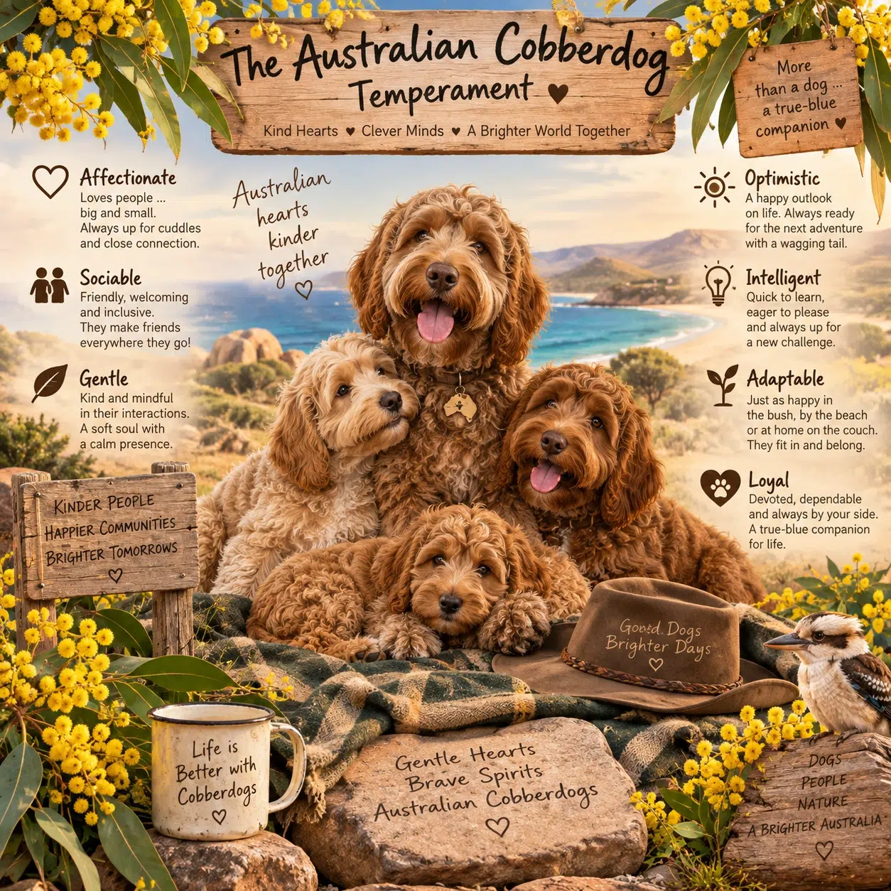 Australian Cobberdog temperament infographic