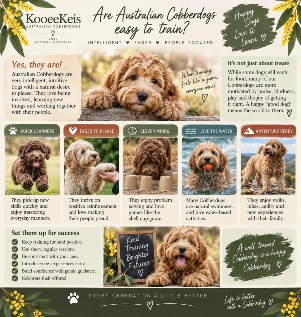 Are Australian Cobberdogs easy to train infographic