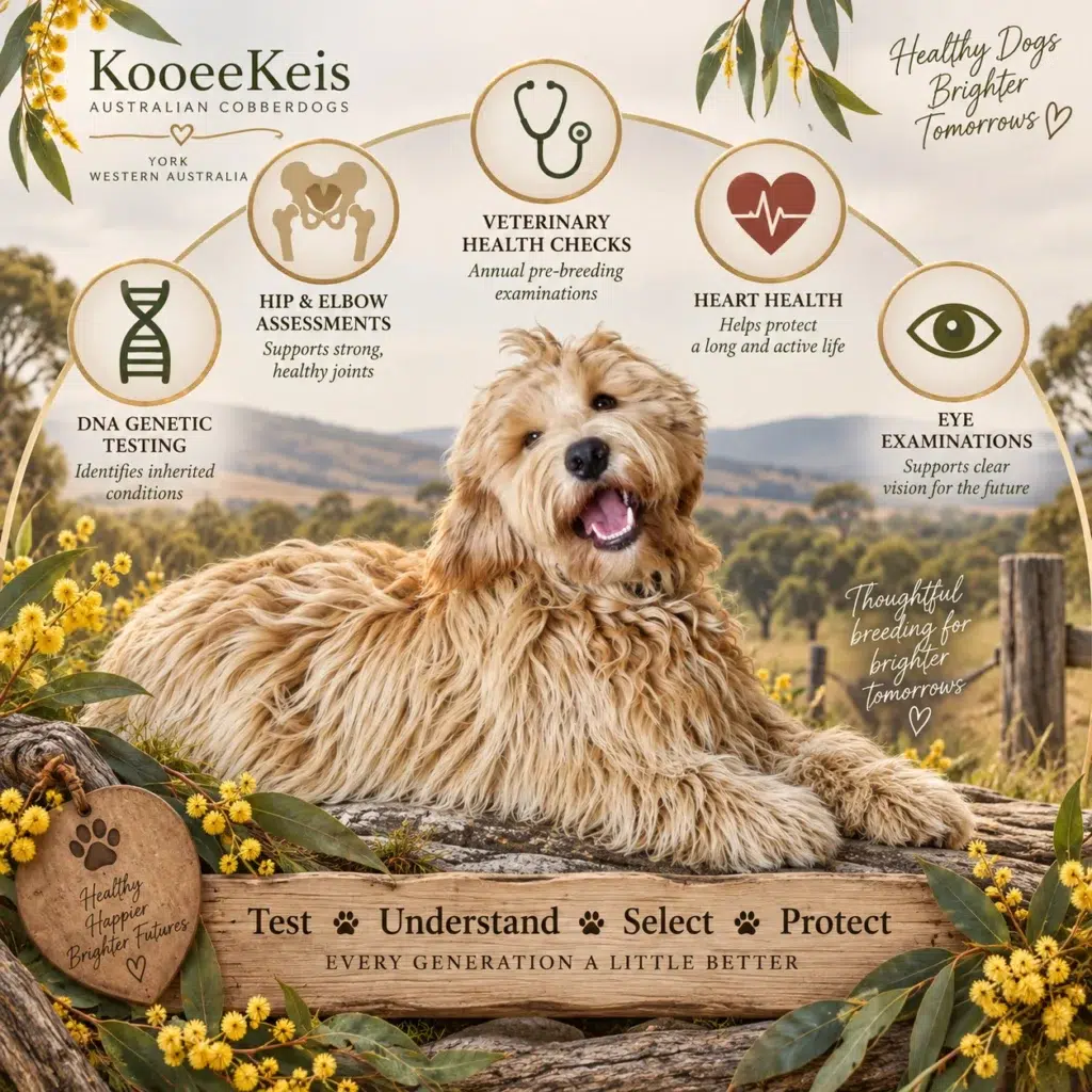 The perfect Australian Cobberdog, Sound therapy orientated personality and mangificent straight coat